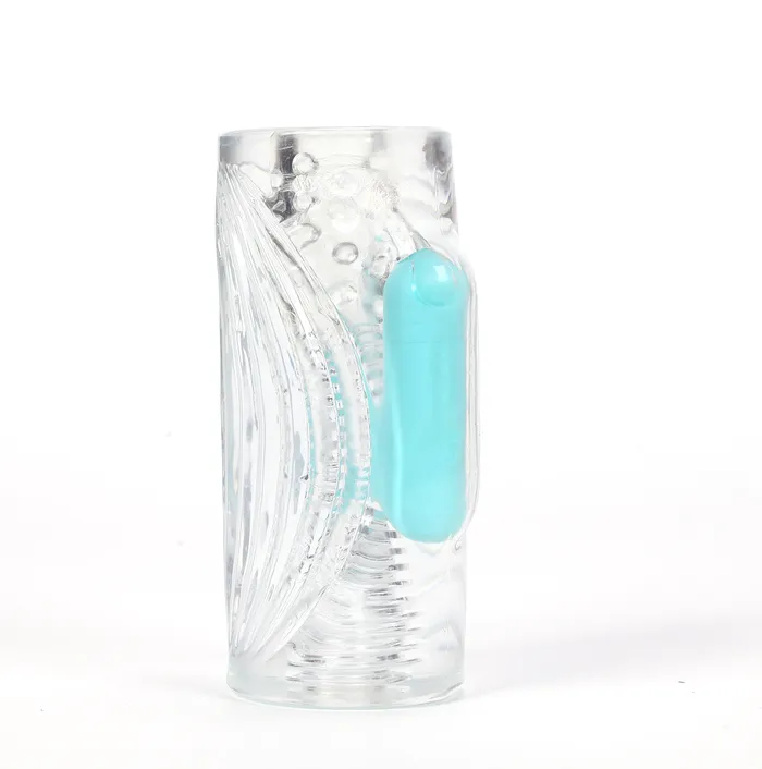 Maia Toys Aster Vibrating Male Masturbator With Bullet Clear Male Sex Toys