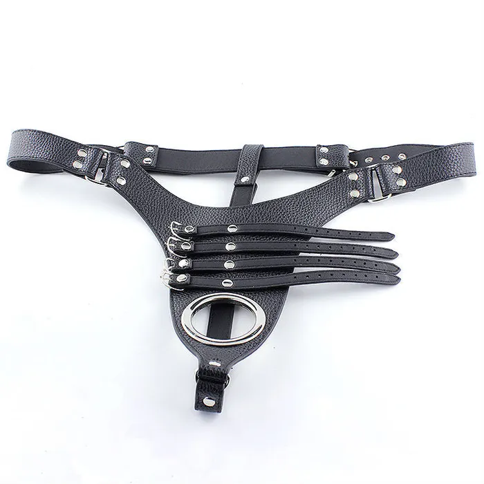 Male Chastity Belt Strap on Penis Ring Sleeves Leather Cock Harness Restraints Bondage Gear Leather Penis Cuffs Adult Games 30 LAZADASEXTOYS Restraints