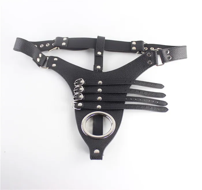 Male Chastity Belt Strap on Penis Ring Sleeves Leather Cock Harness Restraints Bondage Gear Leather Penis Cuffs Adult Games 30 LAZADASEXTOYS Restraints
