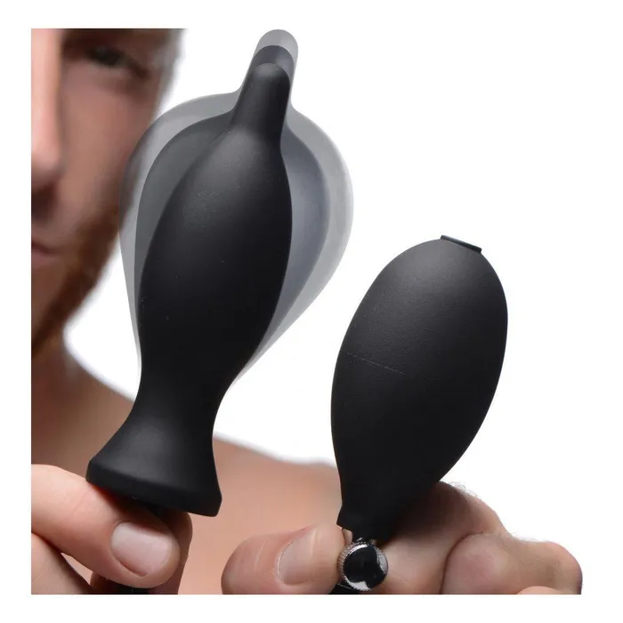 Master Series Male Sex Toys Dark Inflator Silicone Inflatable Anal Plug