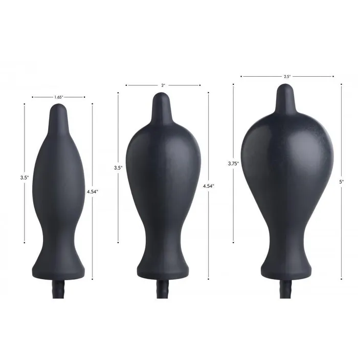 Master Series Male Sex Toys Dark Inflator Silicone Inflatable Anal Plug
