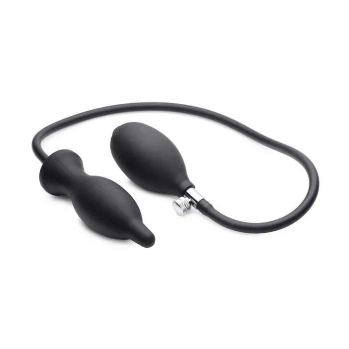 Master Series Male Sex Toys Dark Inflator Silicone Inflatable Anal Plug