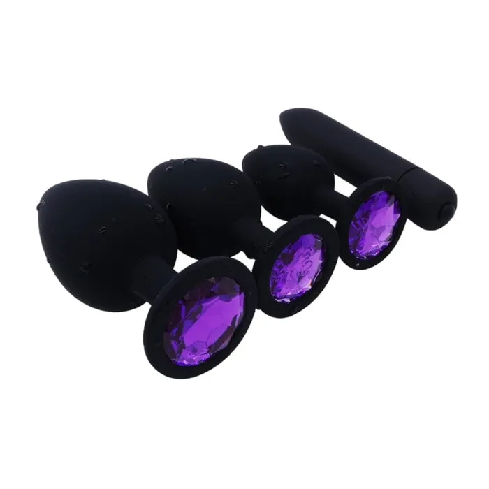 Pretty Purple Jeweled Anal Vibrator 295 to 374 Long Lovegasm Vibrators