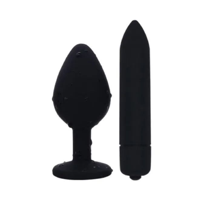 Pretty Purple Jeweled Anal Vibrator 295 to 374 Long Lovegasm Vibrators