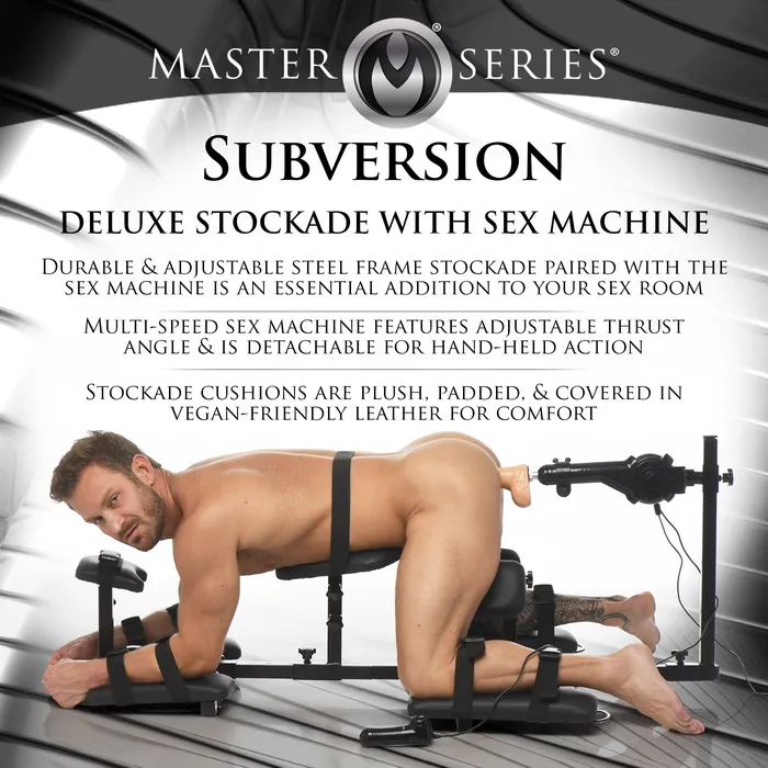 Subversion Deluxe Stockade with Sex Machine Master Series Female Sex Toys