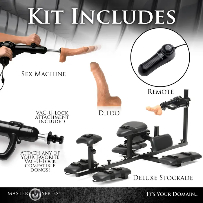 Subversion Deluxe Stockade with Sex Machine Master Series Female Sex Toys