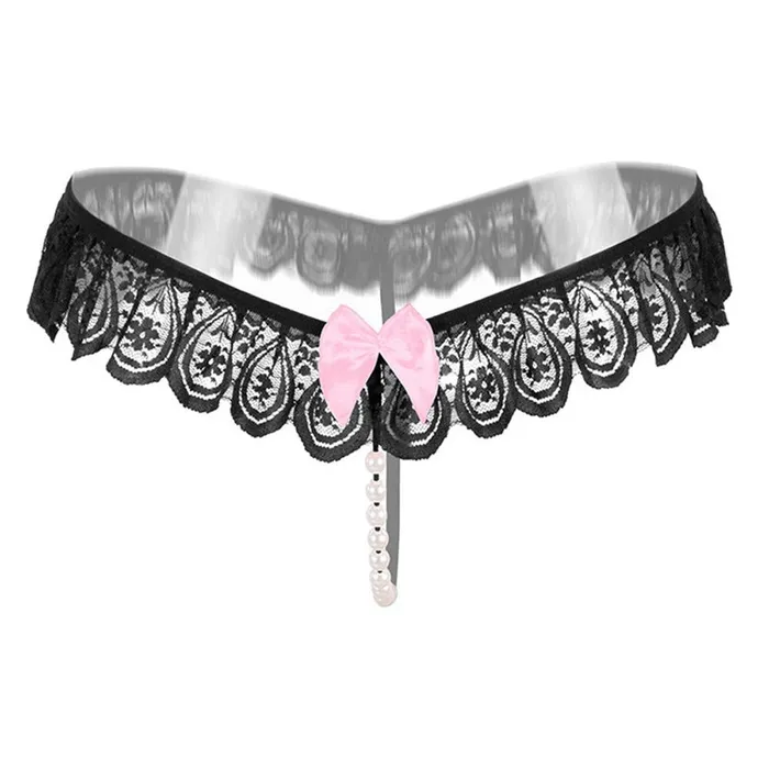 Teddies And Bodies LAZADASEXTOYS Women Tback Pearl Gstring Sexy Underwear Lowwaist Tassels Lace Ladies Tback Underwear Pants Thong
