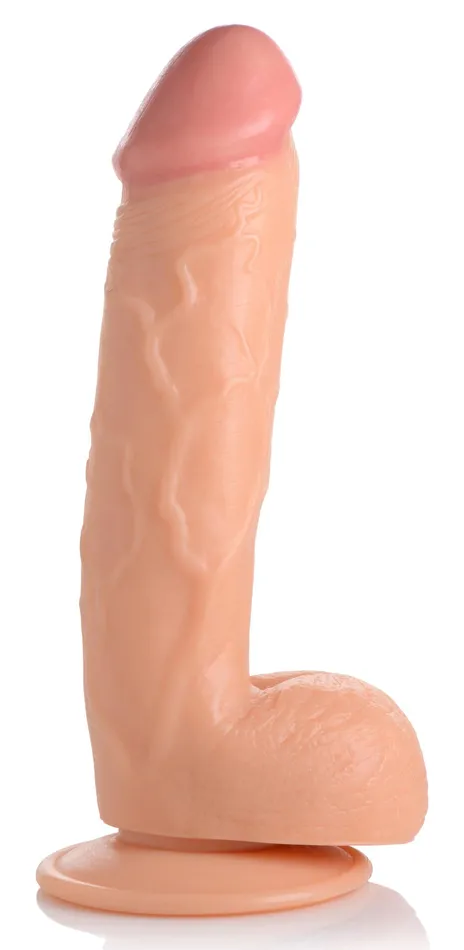 XR Brands Pop Peckers Dildos Pop Pecker 825 Inch Dildo With Balls Light