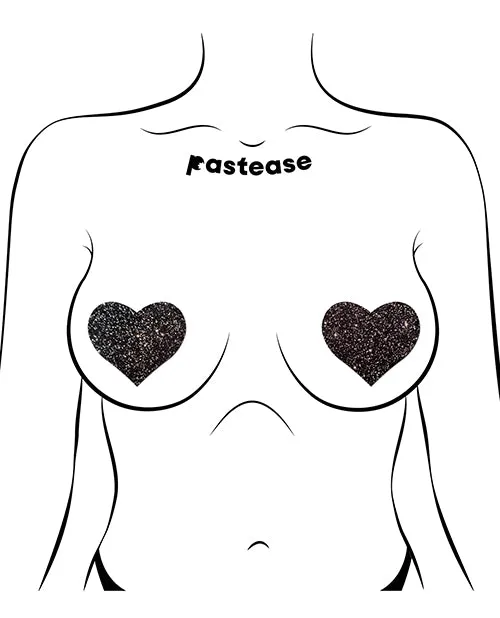 Anal Pastease Pastease All Sparkle Heart Black OS