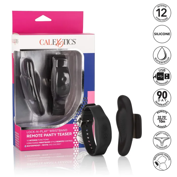 California Exotics Lock N Play Wristband Remote Panty Vibrator Black California Exotics Female Sex Toys California Exotics Lock N Play Wristband Remote Panty Vibrator Black California Exotics Female Sex Toys