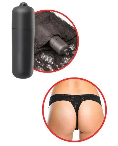 Couples Pipedream Products Fetish Fantasy Series Hanky Spank Me Vibrating Panties Black