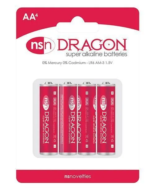 Dragon Alkaline Batteries Aa Pack Of 4 Ns Novelties INC Male Sex Toys