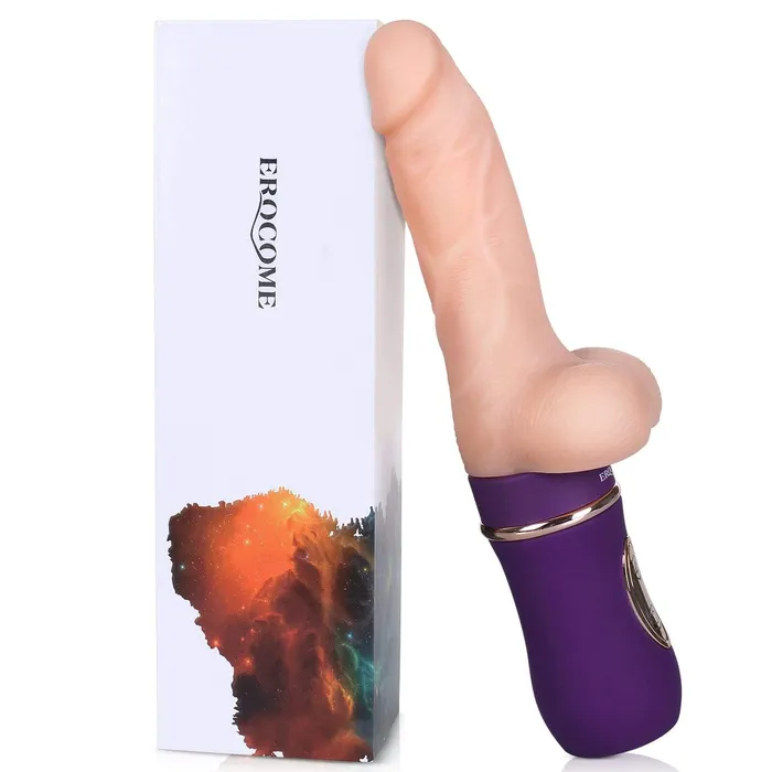 Erocome Erocome Auriga Thrust Realistic Dildo Vibrator Beige Female Sex Toys