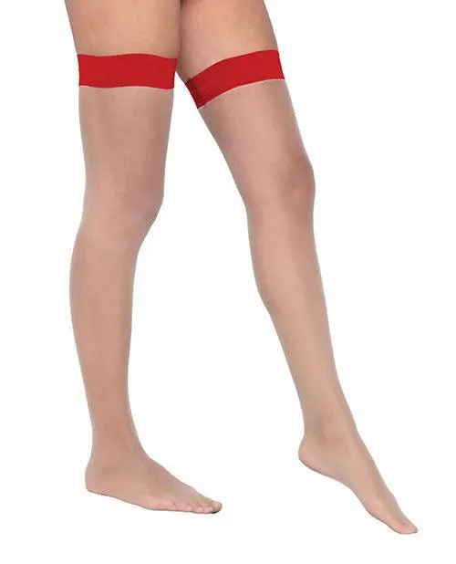 Female Sex Toys Roma Costume INC Colored Silicone Stay Up Stockings Os