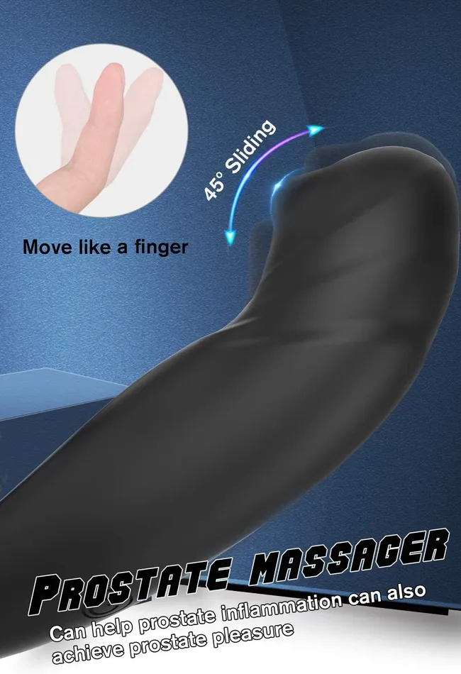 Male Sex Toys YOSPOSS Stroking Prostate Massager Anal Vibrator with 9 Vibration Patterns
