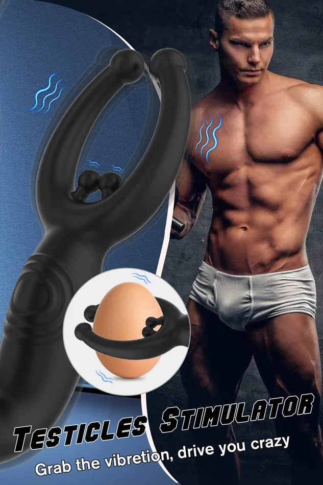 Male Sex Toys YOSPOSS Stroking Prostate Massager Anal Vibrator with 9 Vibration Patterns