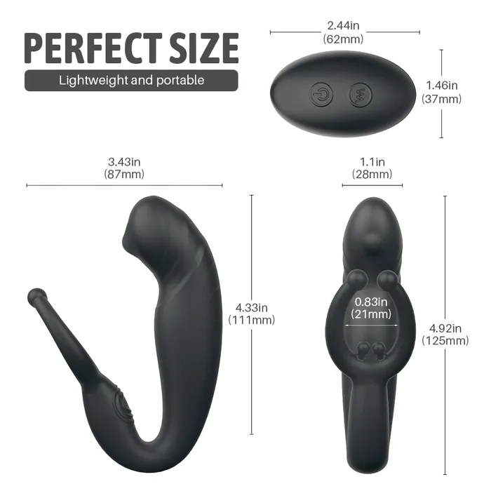 Male Sex Toys YOSPOSS Stroking Prostate Massager Anal Vibrator with 9 Vibration Patterns