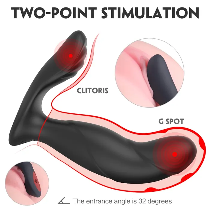 Male Sex Toys YOSPOSS Two Point Stimulation Prostate Massager 9 Speeds Anal Vibrator