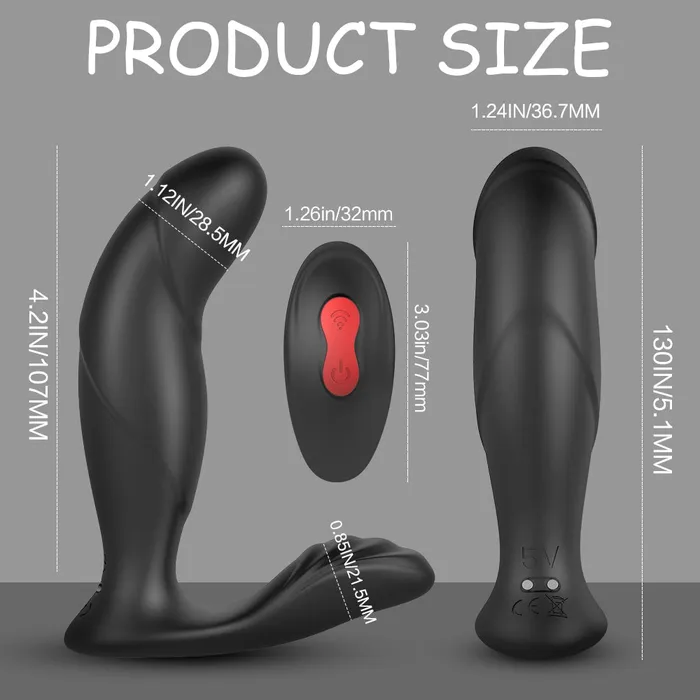 Male Sex Toys YOSPOSS Two Point Stimulation Prostate Massager 9 Speeds Anal Vibrator