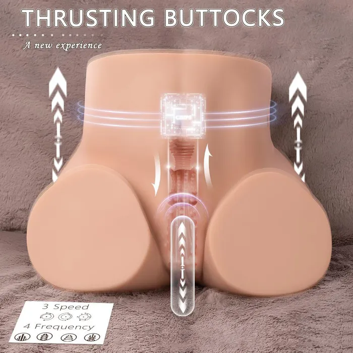 propinkup Male Sex Toys Ethel Automatic Sex Doll Thrusting 2557lb Realistic Butt Male Masturbator with 3D Channel