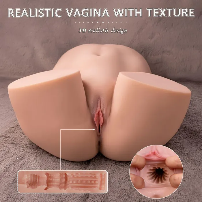 propinkup Male Sex Toys Ethel Automatic Sex Doll Thrusting 2557lb Realistic Butt Male Masturbator with 3D Channel