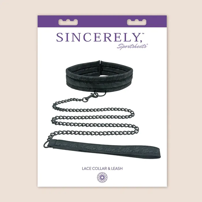 Sportsheets International Inc Sincerely Sportsheets Lace Collar and Leash soft lace linked leash Male Sex Toys Sportsheets International Inc Sincerely Sportsheets Lace Collar and Leash soft lace linked leash Male Sex Toys