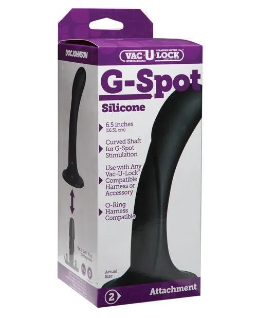 Vaculock G Spot Silicone Dong Black Doc Johnson Dildos