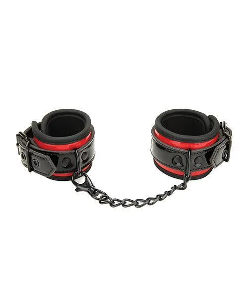 Xgen Vibrators Whipsmart Heartbreaker Deluxe Buckle Love Cuffs Blackred