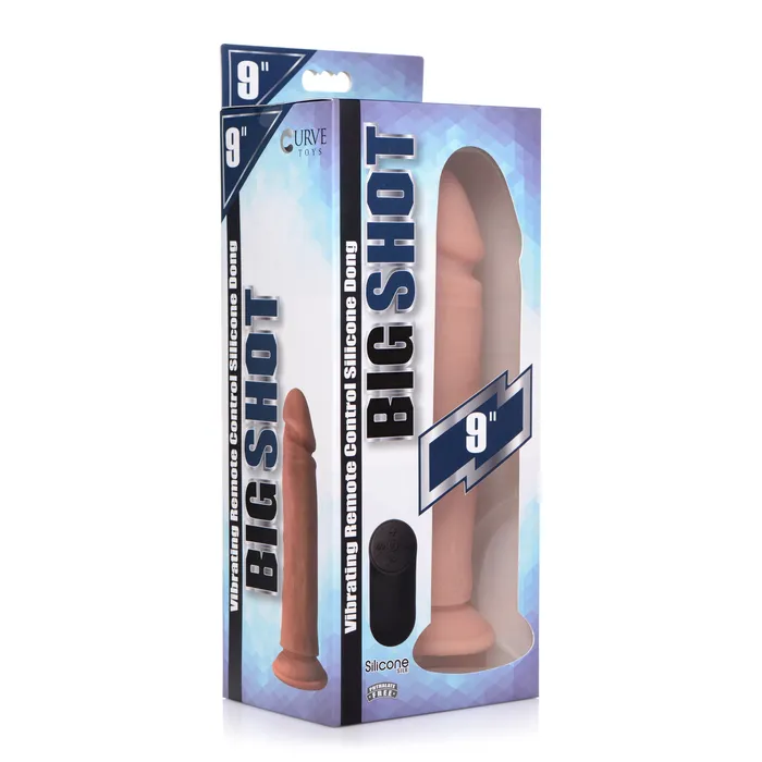 Anal Big Shot Vibrating Remote Control Silicone Dildo 9 Inch Big Shot