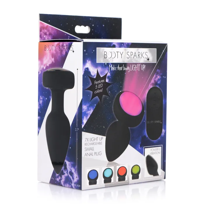 Booty Sparks Male Sex Toys 7X Light Up Rechargeable Anal Plug Small