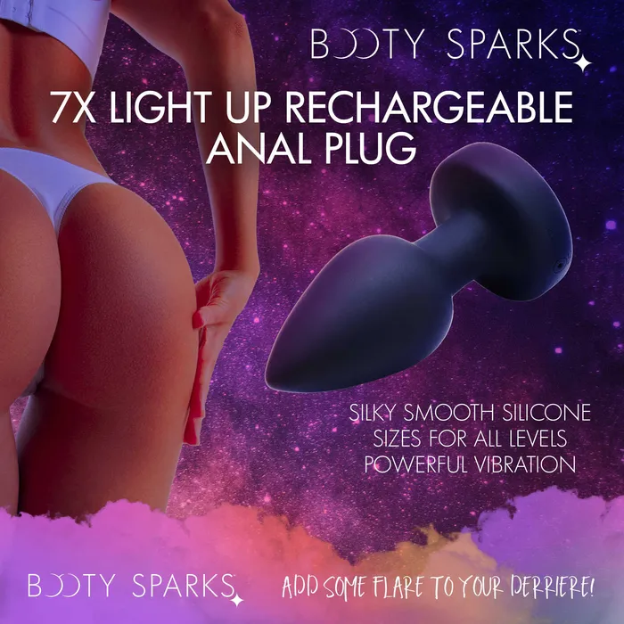 Booty Sparks Male Sex Toys 7X Light Up Rechargeable Anal Plug Small