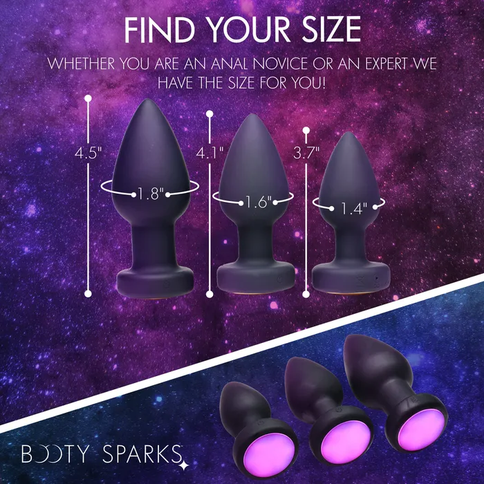 Booty Sparks Male Sex Toys 7X Light Up Rechargeable Anal Plug Small