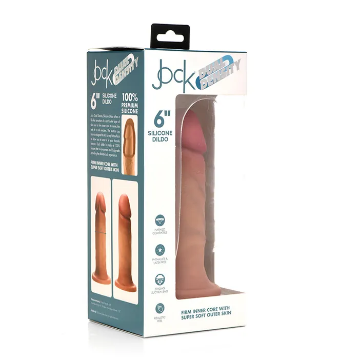 Curve Toys Jock Dual Density 6 in Silicone Dildo with Suction Cup Light Curve Novelties Dildos Curve Toys Jock Dual Density 6 in Silicone Dildo with Suction Cup Light Curve Novelties Dildos