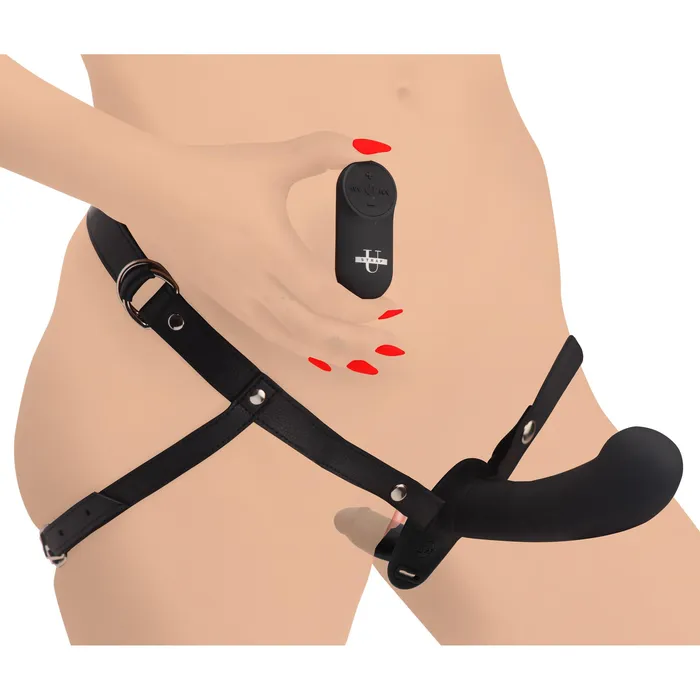 Dildos Strap U 28X Double Diva 2 Double Dildo w Harness Remote Black