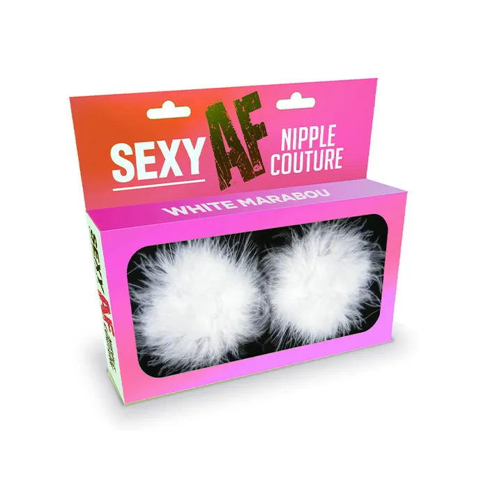Little Genie Productions Nipple Clitoral Toys Sexy AF Nipple Couture White Marabou Pasties Little Genie Productions Nipple Clitoral Toys Sexy AF Nipple Couture White Marabou Pasties