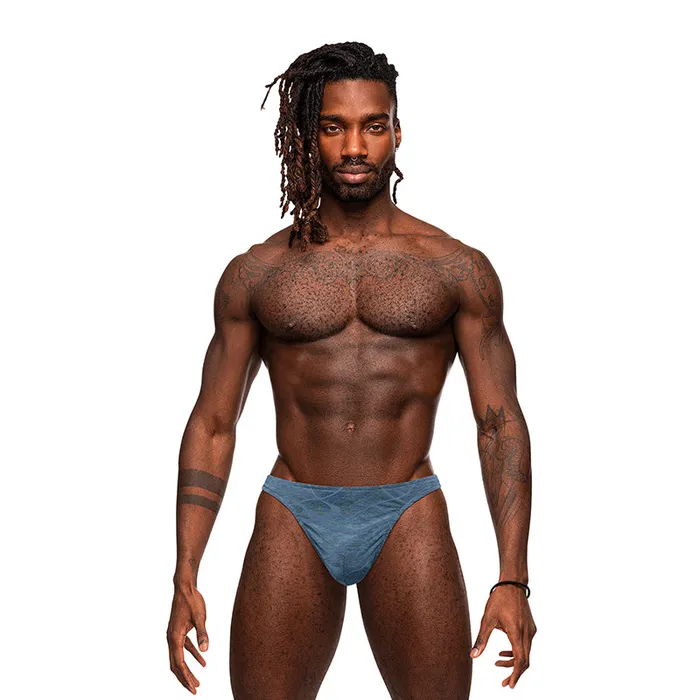 Male Power Vibrators Male Power InterMingle Bong V Thong Blue SM