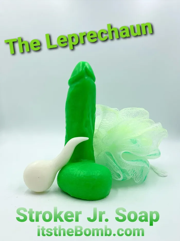 Male Sex Toys Its the Bomb Stroker Blue Penis Soap wSuction Cup Spermie