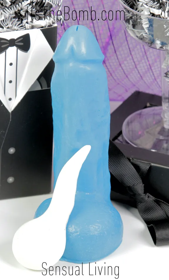 Male Sex Toys Its the Bomb Stroker Blue Penis Soap wSuction Cup Spermie