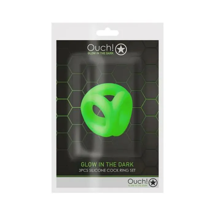 Male Sex Toys Ouch Glow Cock Ring Ball Strap Glow In The Dark Green Shots America LLC Male Sex Toys Ouch Glow Cock Ring Ball Strap Glow In The Dark Green Shots America LLC