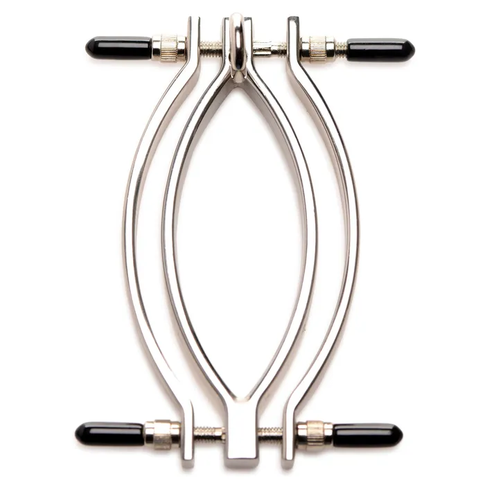 Master Series Male Sex Toys Pussy Tugger Adjustable Pussy Clamp with Leash