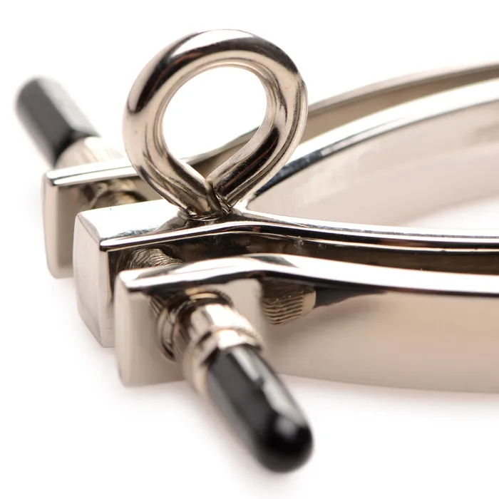 Master Series Male Sex Toys Pussy Tugger Adjustable Pussy Clamp with Leash