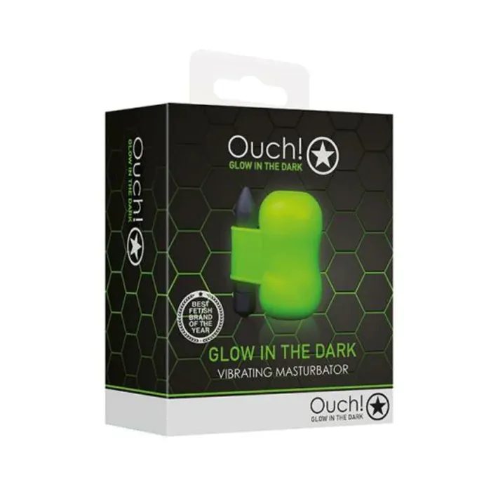 Ouch Glow Vibrating Masturbator Glow In The Dark Green Shots America LLC Male Sex Toys Ouch Glow Vibrating Masturbator Glow In The Dark Green Shots America LLC Male Sex Toys