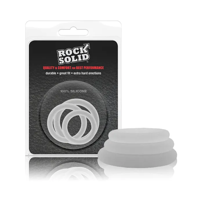 Rock Solid Gasket Translucent Silicone 3pc Set 751125 Doc Johnson Anal