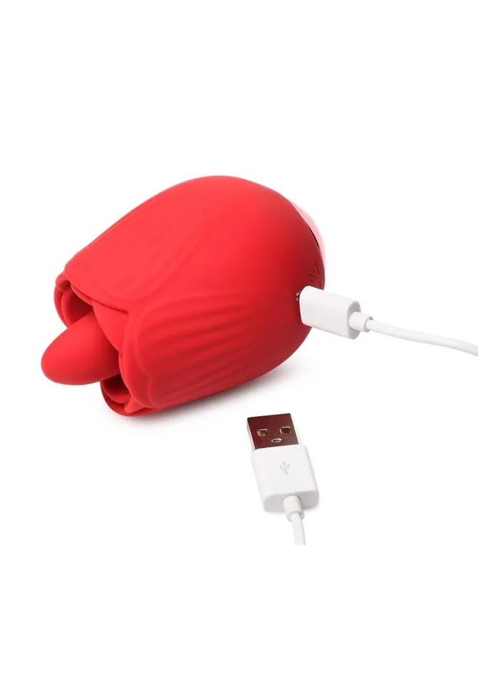 Bloomgasm Female Sex Toys Inmi Bloomgasm French Rose Silicone Rechargeable Licking and Vibrating Clitoral Stimulator