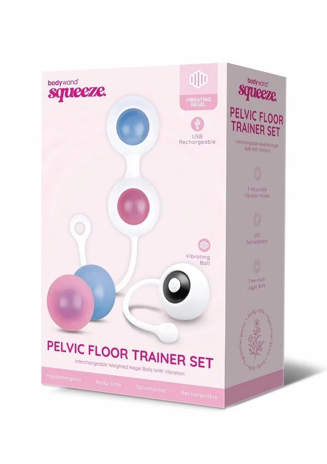 Bodywand Female Sex Toys Bodywand Squeeze Vibrating Silicone Rechargeable Pelvic Floor Trainer Set Weighted 1829g Bodywand Female Sex Toys Bodywand Squeeze Vibrating Silicone Rechargeable Pelvic Floor Trainer Set Weighted 1829g