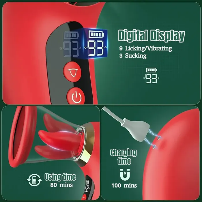 Couples Inyarose Wireless AppControlled Clitoral Nipple Licking Stimulator