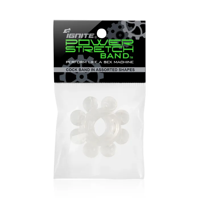 Dildos SI Novelties Si95090 COCK RINGS POWER STRETCH BANDS CLEAR