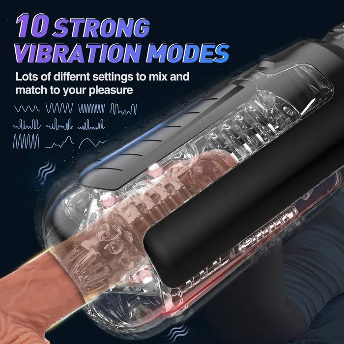 Earlypeach Male Sex Toys 10 Vibration Modes 4 Vacuum Suction Automatic Masturbator