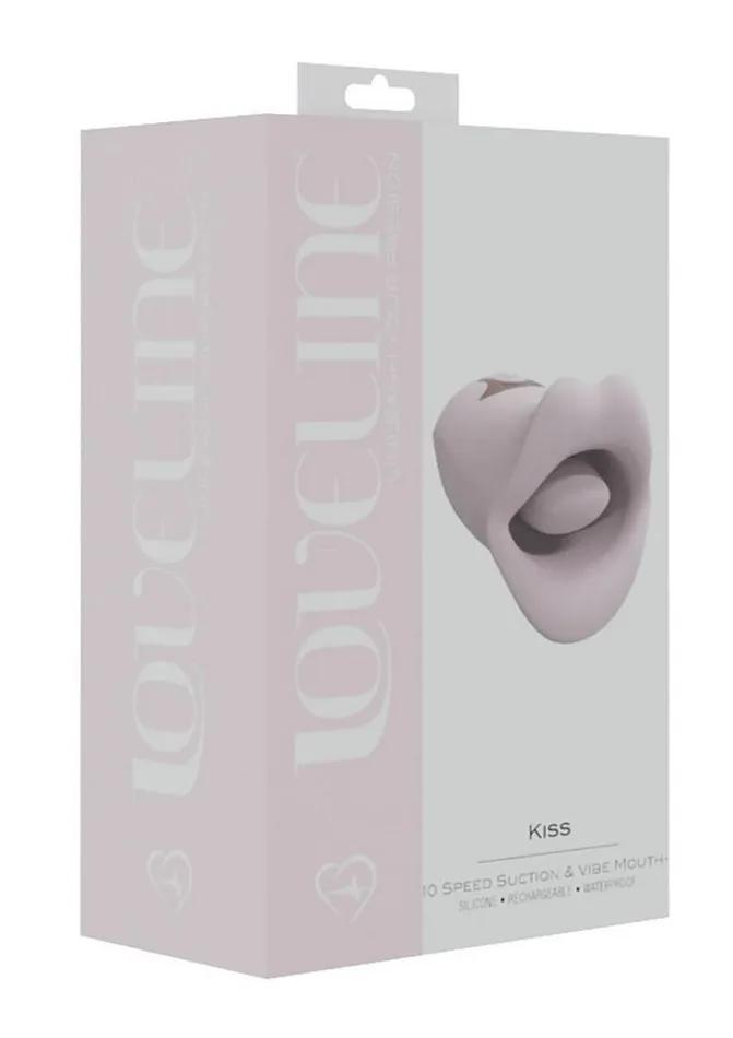 Female Sex Toys Loveline Kiss 10 Speed Silicone Rechargeable Suction and Vibrating Mouth Loveline
