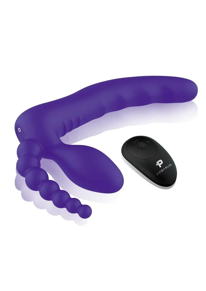 Female Sex Toys Pegasus Remote Control Strapless Dp Silicone StrapOn Pegasus